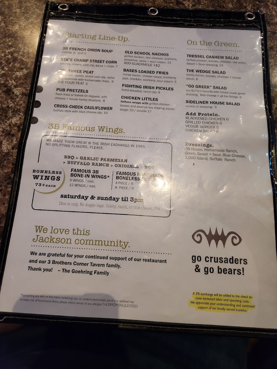 Menu 3 Brothers Corner Tavern-3