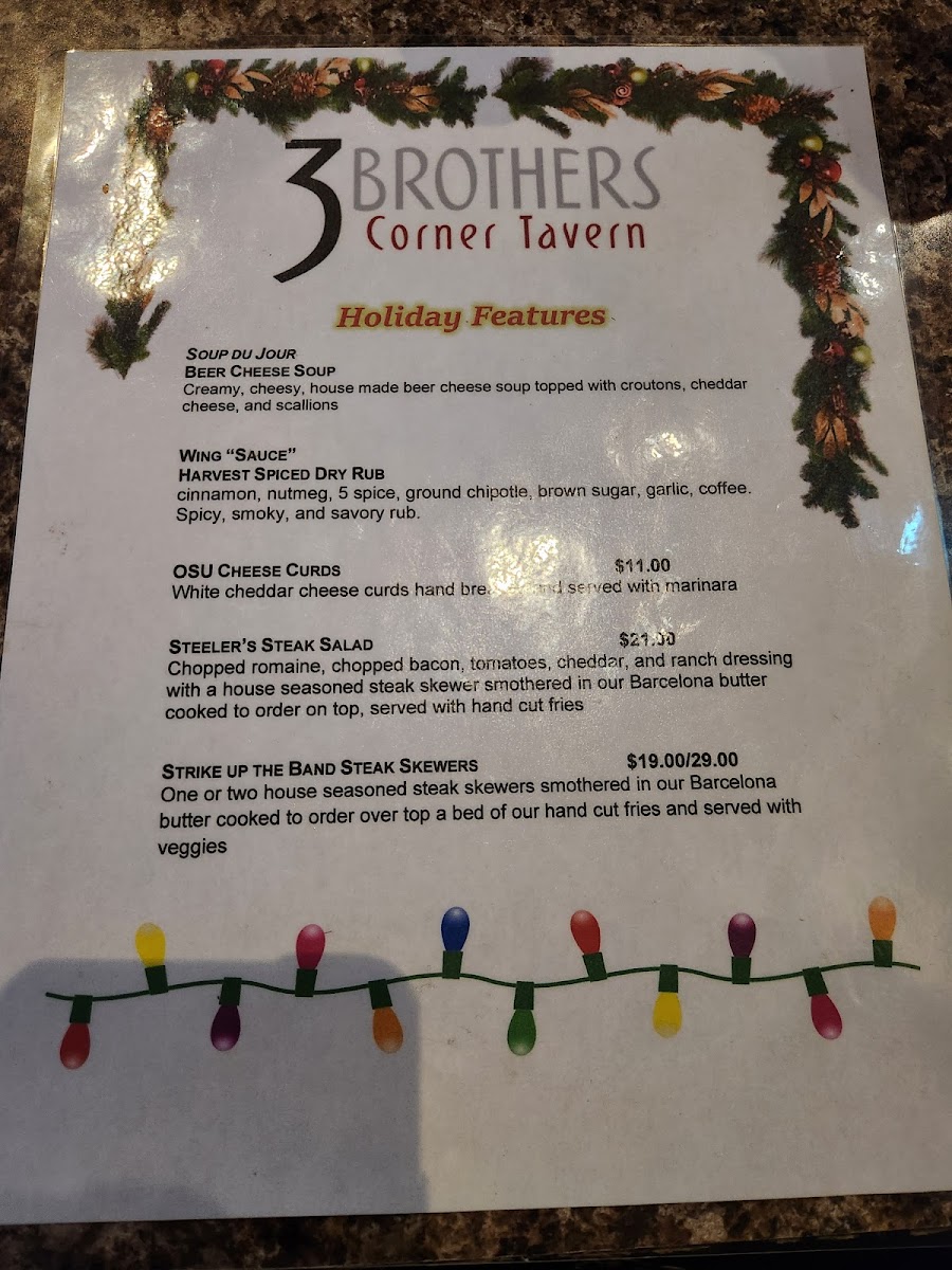 Menu 3 Brothers Corner Tavern-4